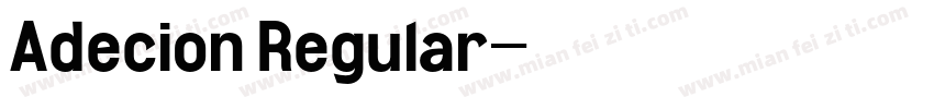 Adecion Regular字体转换